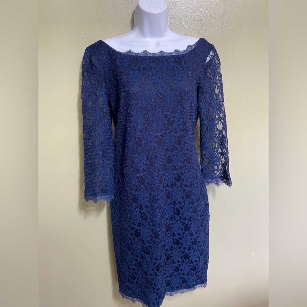 Joseph Ribkoff Navy Cocktail Dress, Size 8